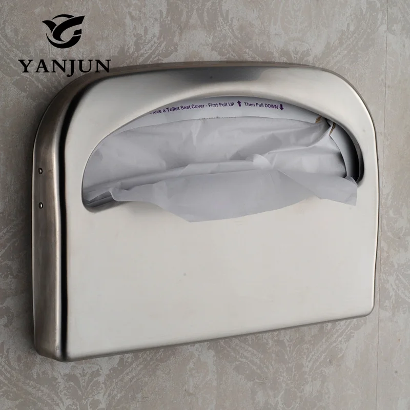 YANJUN Stainless Steel Surface Mounted 1/2 Fold Toilet Seat-Cover Dispenser Satin Hospital Specialty Half-Fold YJ-8640 YANJUN Stainless Steel Surface Mounted 1/2 Fold Toilet Seat-Cover Dispenser Satin Hospital Specialty Half-Fold YJ-8640
