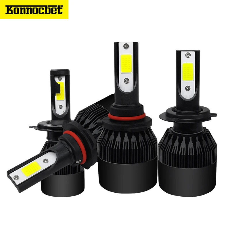 Светодиодные лампы для автомобильных фар H4 H7 H11 светодиодный H1 9005 9006 Авто фары 12V
