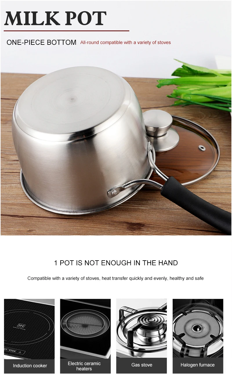 antiaderente ramen pote de alimentos para casa cozinhar pote de leite h3