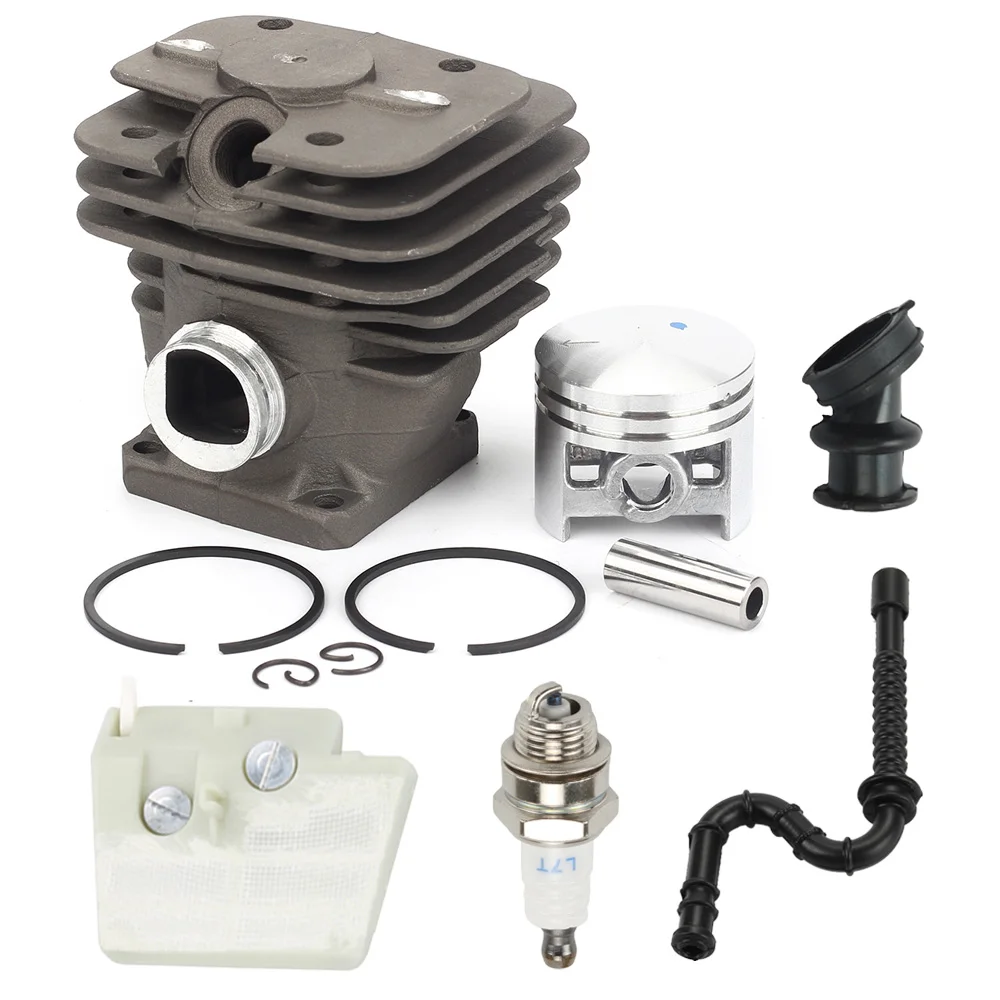 

New 42MM Cylinder Piston Kit WT Ring+Fuel line+Air Filter Intake pipe Spark plug For Stihl 024 MS240 MS 240 Chainsaw parts