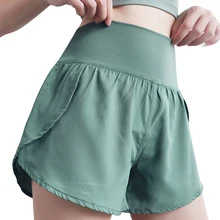 Женская мягкая широкая поясная лента мягкая удобная свободная крутая Беговая юбка шорты с карманами для телефона