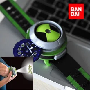 BAN DAI оригинальные/ben 10 часы/ben10 проектор средние детские игрушки инопланетяне силы Omnitrix осветитель игрушки часы