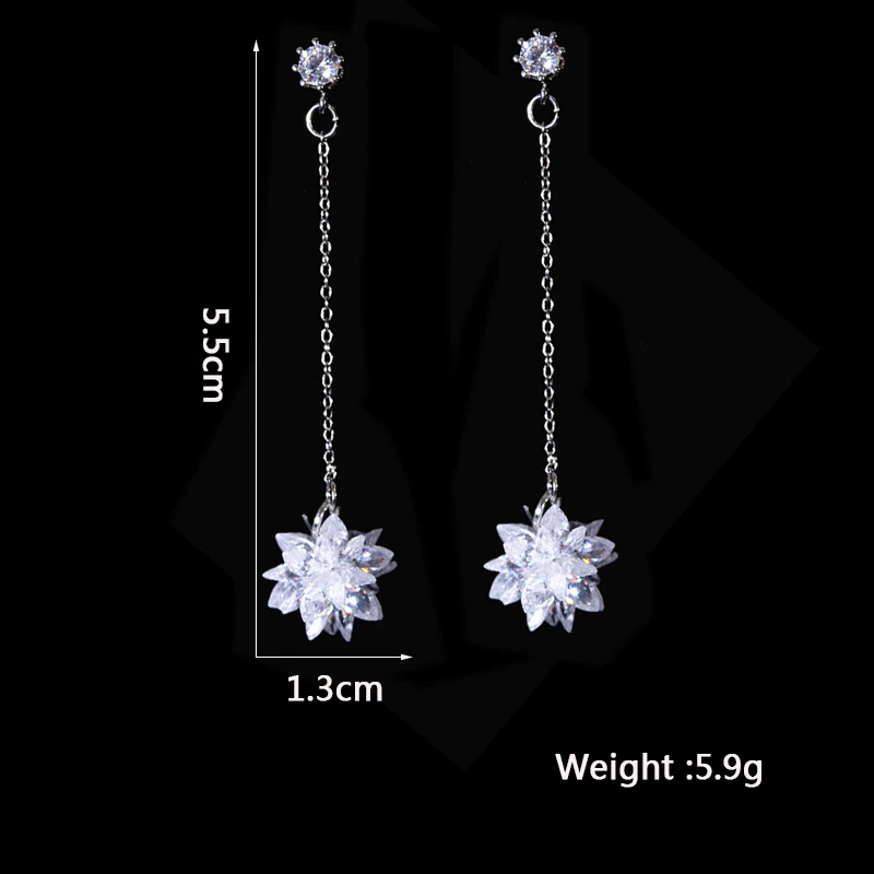 Ice And Snow Ice Crystal Zircon Shining Stud Earrings Fashion Earrings
