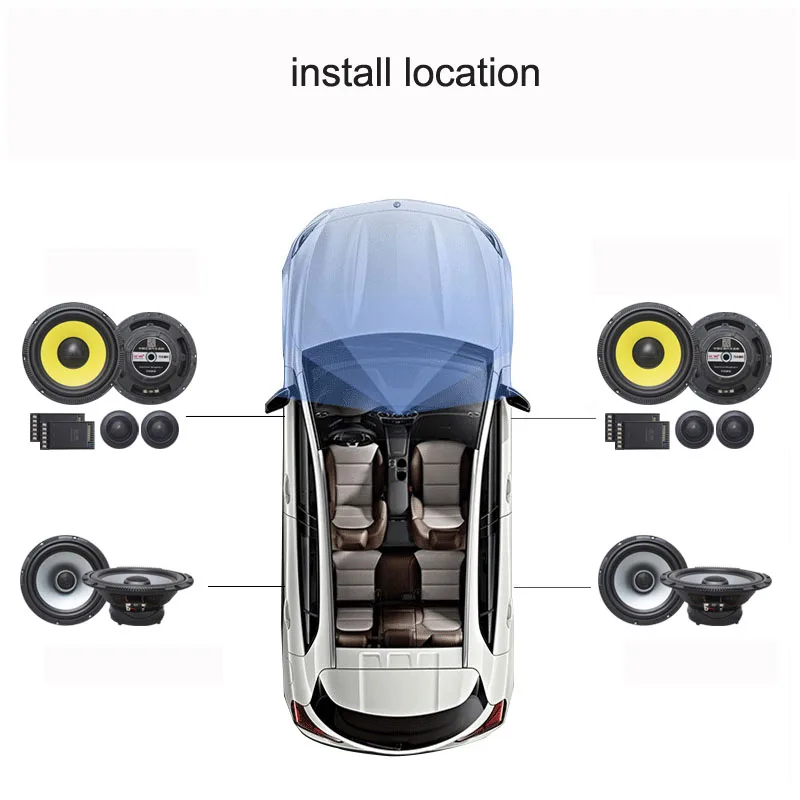 Высокое качество парные 4 дюйма Автомобильный аудио коаксиальный Динамик транспортное средство автомобиль громкий Динамик s Hi-Fi стерео