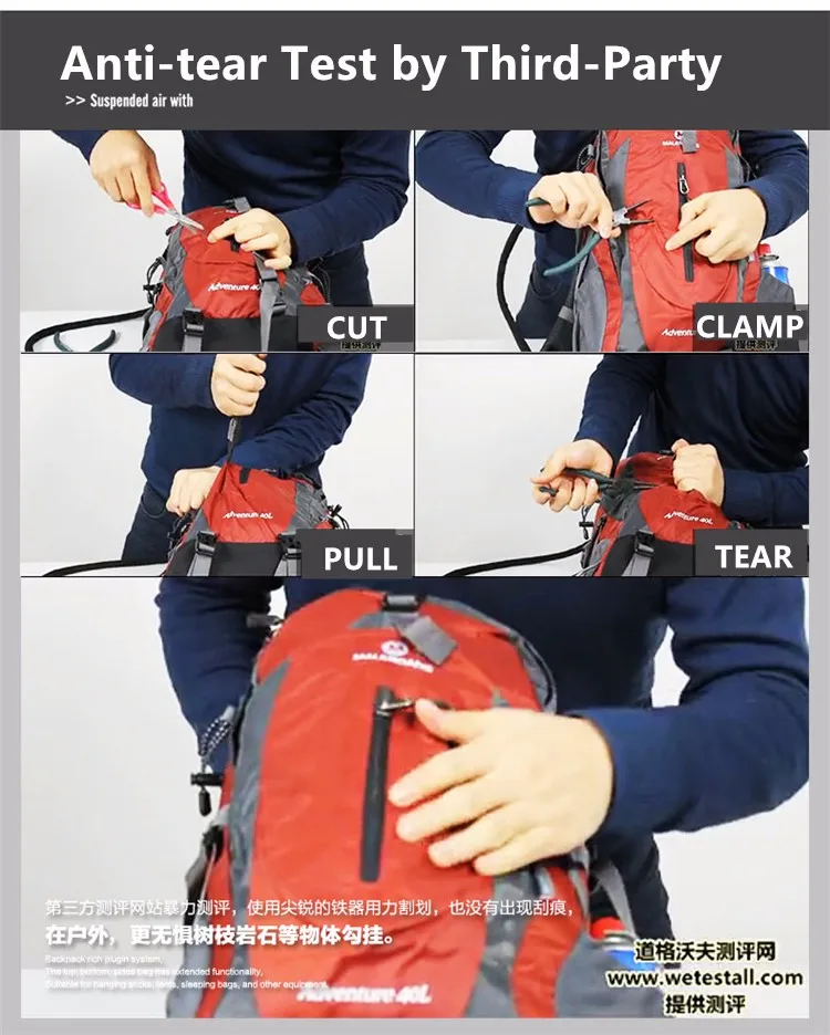 Acampamento ao ar Mochila de Viagem Bolsas para Mulheres 40l à Prova Maleroads Dwaterproof Água Livre Caminhadas Mochila Esporte Daypack Trekking Escalada Volta Masculinas 16 Esporte e Lazer