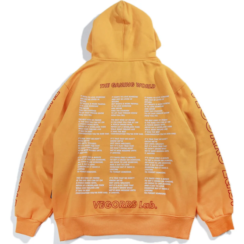 Kanye West Streetwear Cotton Liner Hoodie Men Women Oversized The Gaming World Letters Casual Sweatshirt 2018 New Couple Hoody Kanye West Streetwear Cotton Liner Hoodie Men Women Oversized The Gaming World Letters Casual Sweatshirt 2018 New Couple Hoody