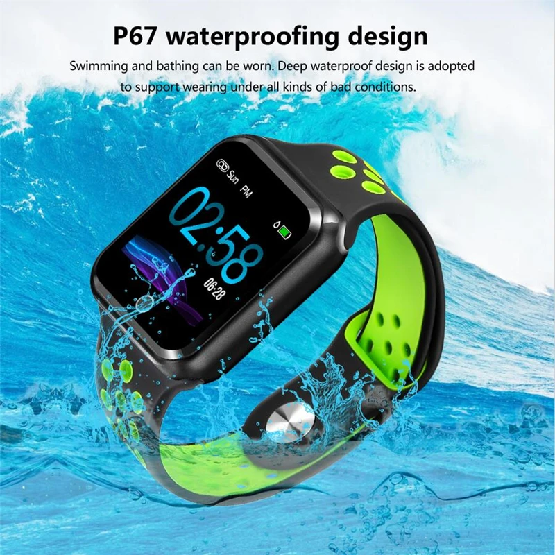 Оригинальные IP67 водонепроницаемые Bluetooth Смарт часы спортивные Full HD экран smartwatch