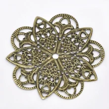 Doreen Box Lovely 50 бронзовый тон филигранные цветочные обертки разъемы 46 мм(B14168