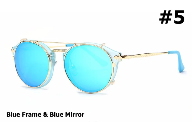 JackJad 2021 Fashion Style SteamPunk Clamshell Removable Sunglasses Vintage Retro Brand Design Sun Glasses Oculos De Sol Gafas 5