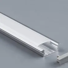 2 м/шт. 60 м/лот Высококачественный тонкий алюминиевый профиль с диффузором и зажимами для светодиодной ленты свет/шкаф свет