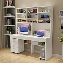 Компьютерный стол с простым современным настольным книжным шкафом, книжный шкаф для спальни, Рабочий стол в сочетании с домашними студентами