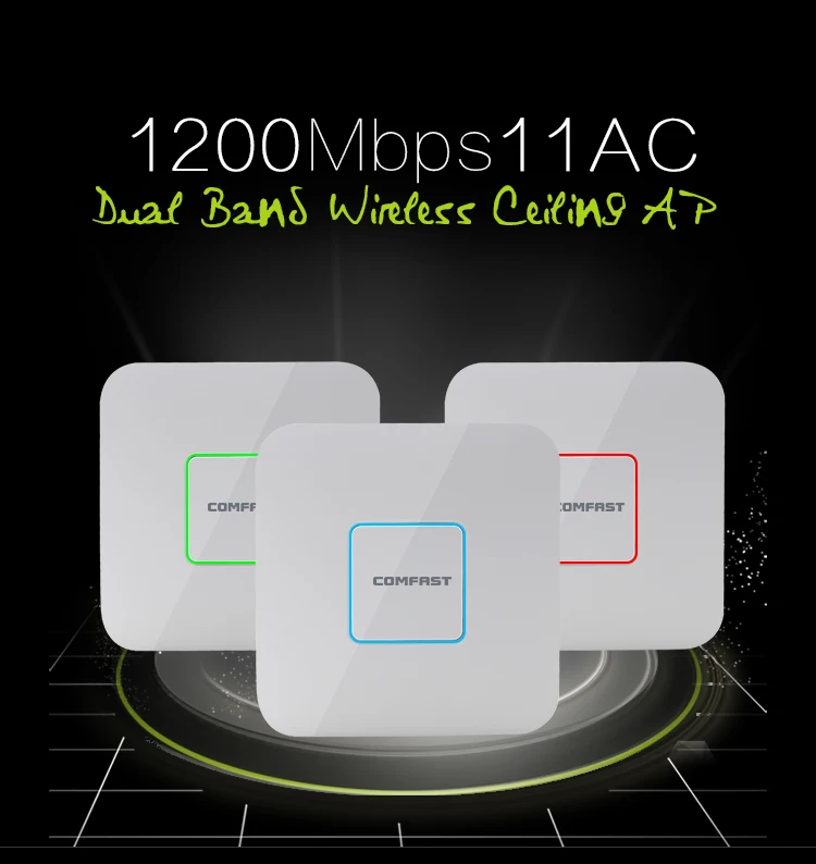 

COMFAST 1200mbps Dual Band wireless indoor AP 2.4G+5.8GHz Wi fi Access Point router Range extender Signal Booster CF-E355AC