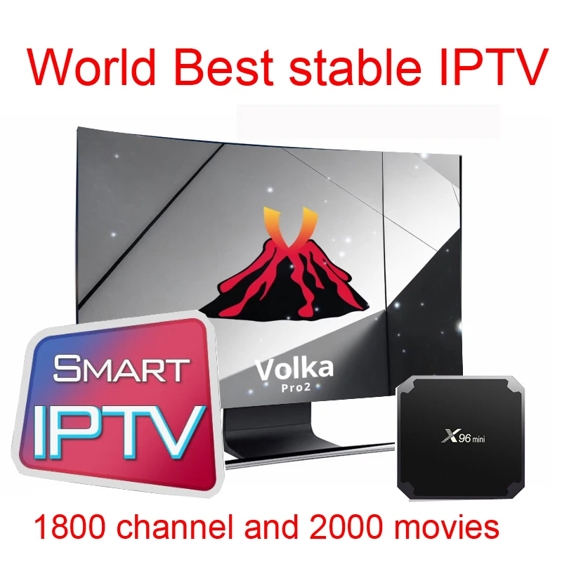 Volka Pro X96mini android tv box IP tv подписка французский арабский итальянский язык Европа Smart tv Mag250 120 H265