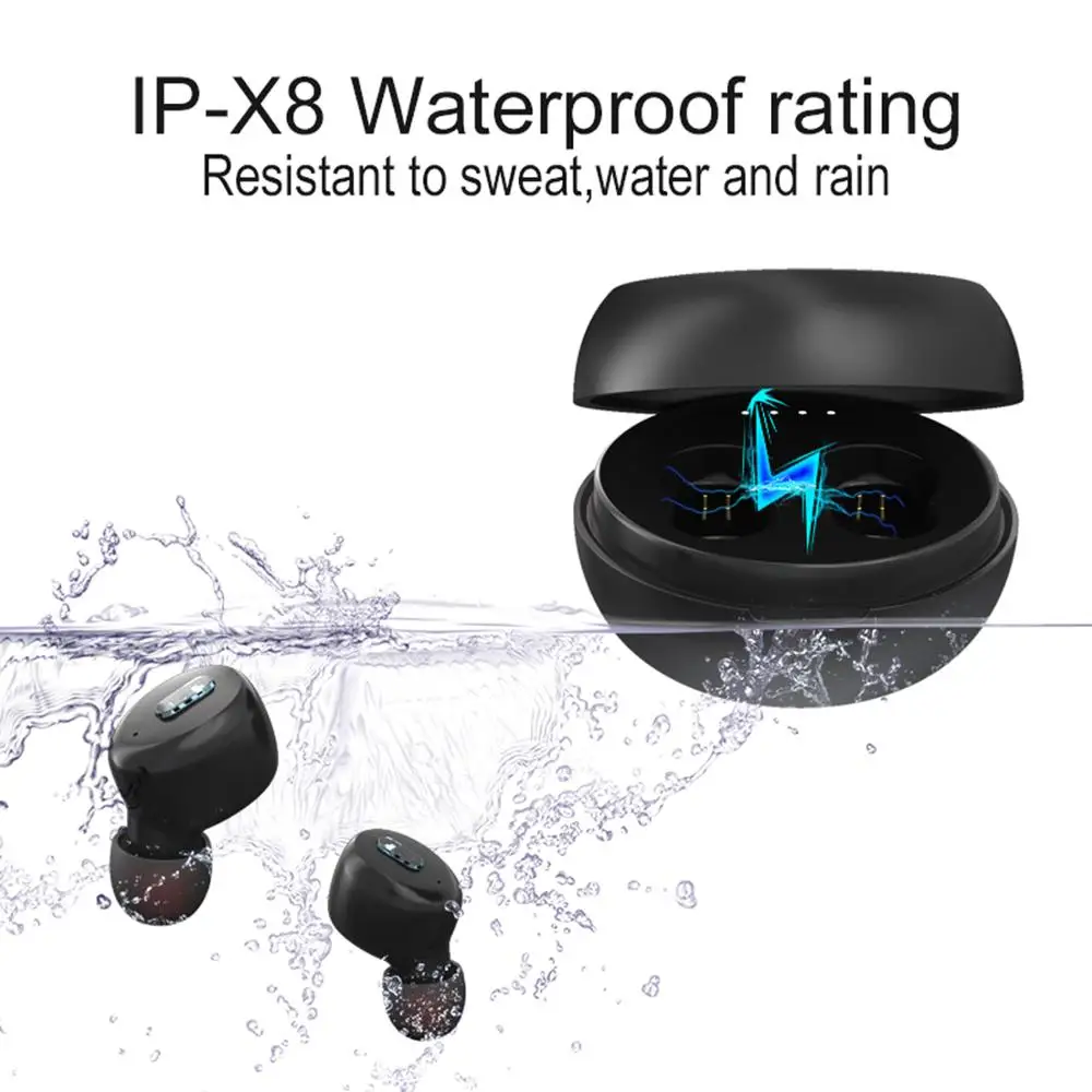 

AIRIENX HIFI Wireless in-ear TWS Bluetooth 5.0 Earphones Water/Shatter proof earbuds For iphone android
