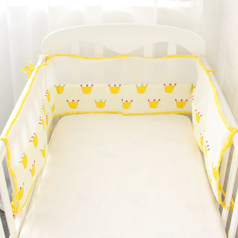 Воздухопроницаемые сетчатые бамперы для летних детских постельных принадлежностей, защита для кроватки для новорожденных, 7 цветов, длина 200 см