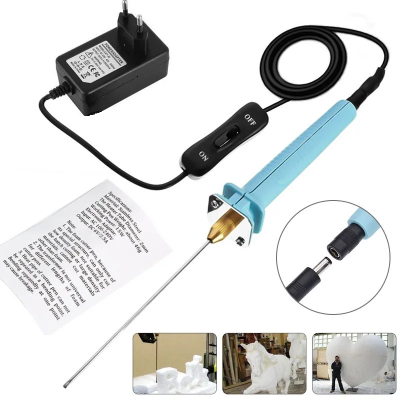 

Professional Electric Foam Cutter 10cm 15W Polystyrene Styrofoam Knife Hot Wire Foam Cutting Pen US EU Plug Free Shipping
