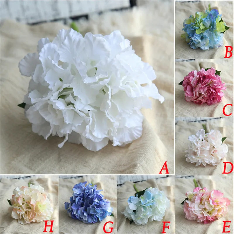 

Artificial Silk Fake Flowers Peony Floral Wedding Bouquet Bridal Hydrangea Decor Plastic bouquet #51815