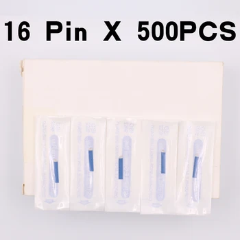 

500 Pcs 0.2mm Diameter 16 Needle Micro Blade Eyebrow Microblading Tattoo Needles For Permanent Makeup Free Shipping