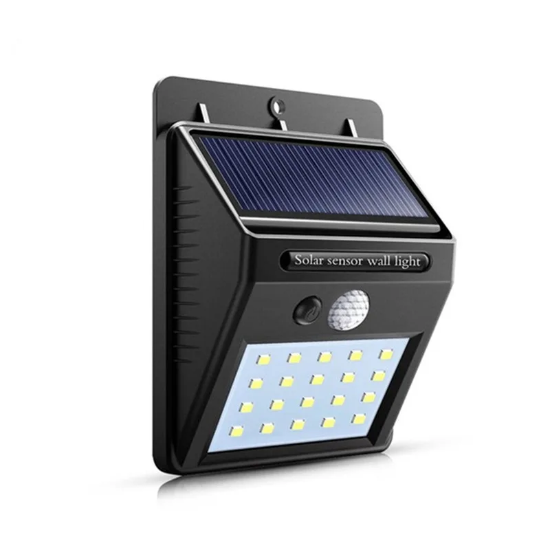1 Pcs 1/4/8 шт. 20LED Водонепроницаемый солнечный светильник движения PIR Сенсор на открытом воздухе садовый светильник ing украшения энергосберегающий уличный Двор Настенный светильник - Испускаемый цвет: 1 Pcs