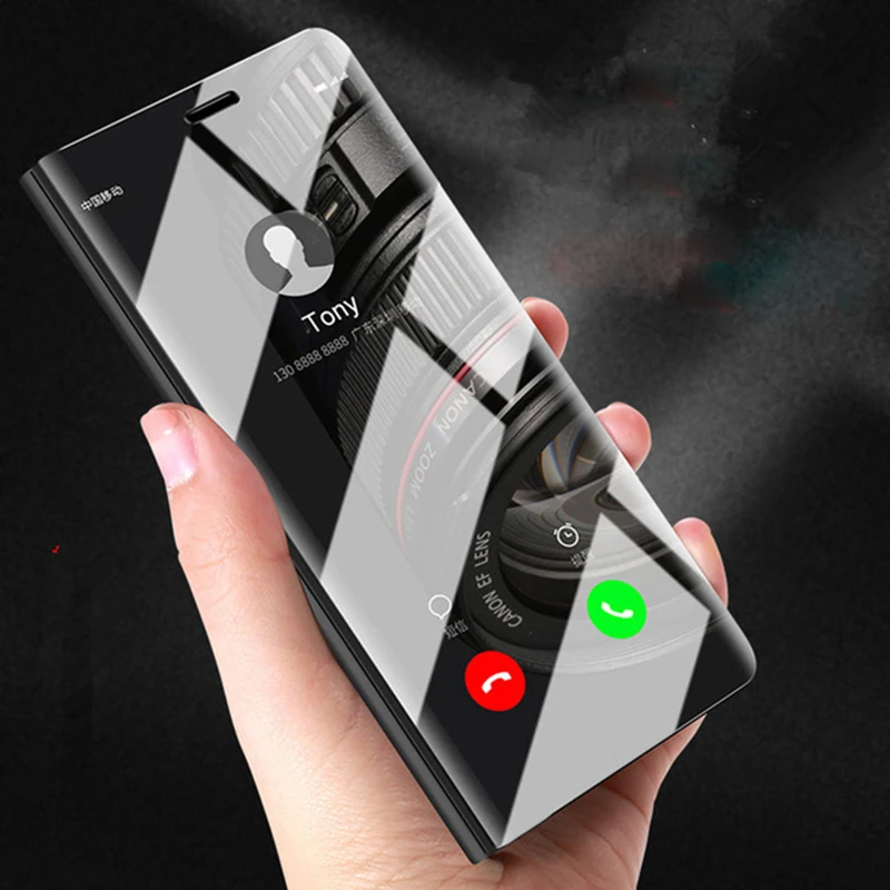 Mirror Filp Case For Xiaomi Redmi 6 6A Pro Note 4X 5 plus 8 pro 8T 8A TPU Leather Phone Bag 7 Back Cover | Мобильные телефоны и