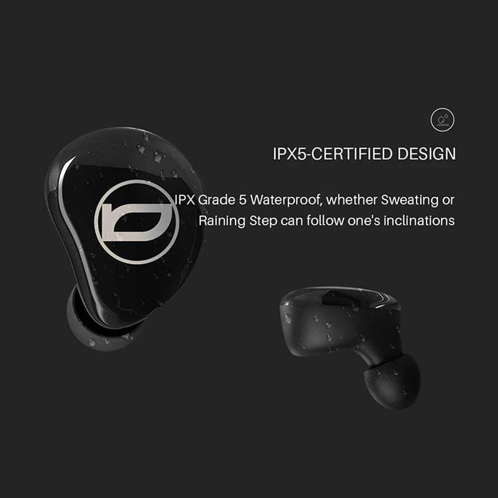 Bluetooth HIFI наушники V5.0 3D стерео звук беспроводные наушники сенсорное управление IPX5 водонепроницаемые спортивные наушники со встроенным микрофоном