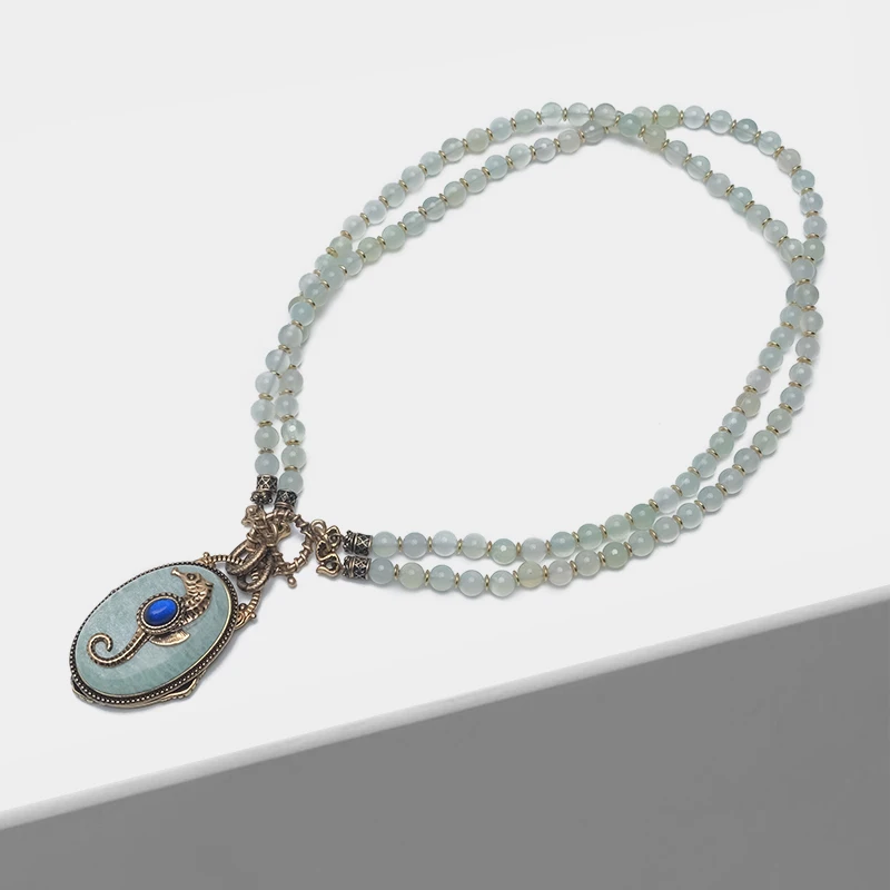 Бутик amorita подвеска в виде морского конька винтажное ожерелье