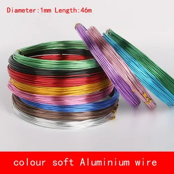 

diameter 1mm length 46 meter 99.9% pure Aluminum wire soft color meter AL wire for Industry lab DIY Horticultural model