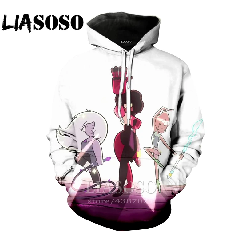 LIASOSO, Забавный 3D принт, для женщин и мужчин, Стивен, Вселенная, аниме, хип-хоп, толстовка, homme, Harajuku, мультфильм,, толстовки, худи, modis, D944 - Цвет: 9