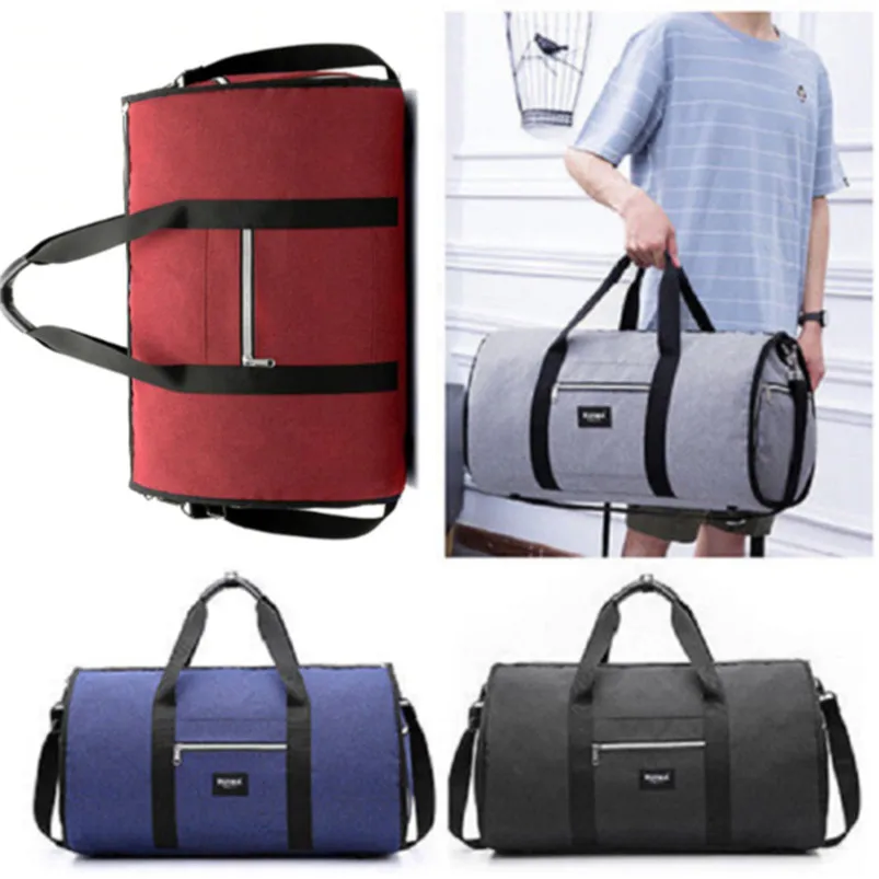 

New 2 in 1 Oxford Fabric Travel Bag Shoulder Luggage Hangeroo Garment Bag Duffle Garment Bag 55 x 29 x 30 cm 40FY18
