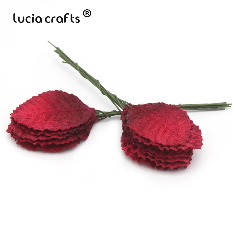 Lucia crafts 50 шт/100 шт искусственные листья флорист Сделай Сам домашний венок для вечеринок Свадебный декор Скрапбукинг Ремесло поддельные цветы A0703