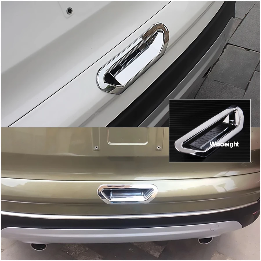 Car Chrome Rear Trunk Tailgate Door Handle Bowl Cover Trim Molding Garnish Decoration For Ford Escape Kuga 2013-2016 2017 2018 (10)