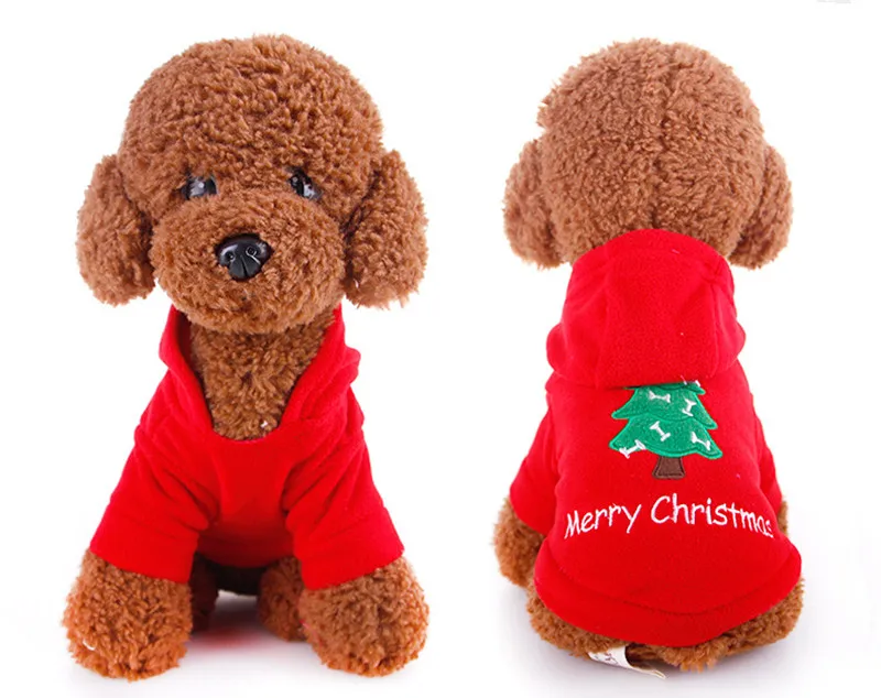 

Christmas Red Pet Dog Clothes Jumpsuit Dog hoodie Coat Jacket Clothing Cute Puppy Costume for Chihuahua Teddy Cat Puppy Hoodie