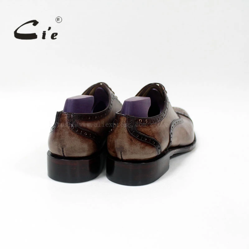 Hombres Cuero Becerro Oxford Buey acento Los Cie De Semi Mano Welted Genuino 100 Hecho Zapato Medida Goodyear Medallón Vestido Square Toe A 09 wqfZO6