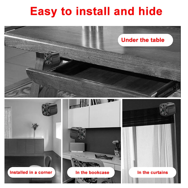 Invisible Night Version 1080P Wifi Mini Camera Wireless for Motion Detectiom Video Recording Remote Surveillance hidden TF card
