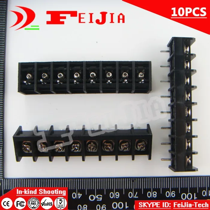 

10PCS 825-8.25-8P / 825 8.25mm 8Pin Barrier Terminal Block Screw Terminal Block Pitch 8.25mm Terminal Block Free Shipping