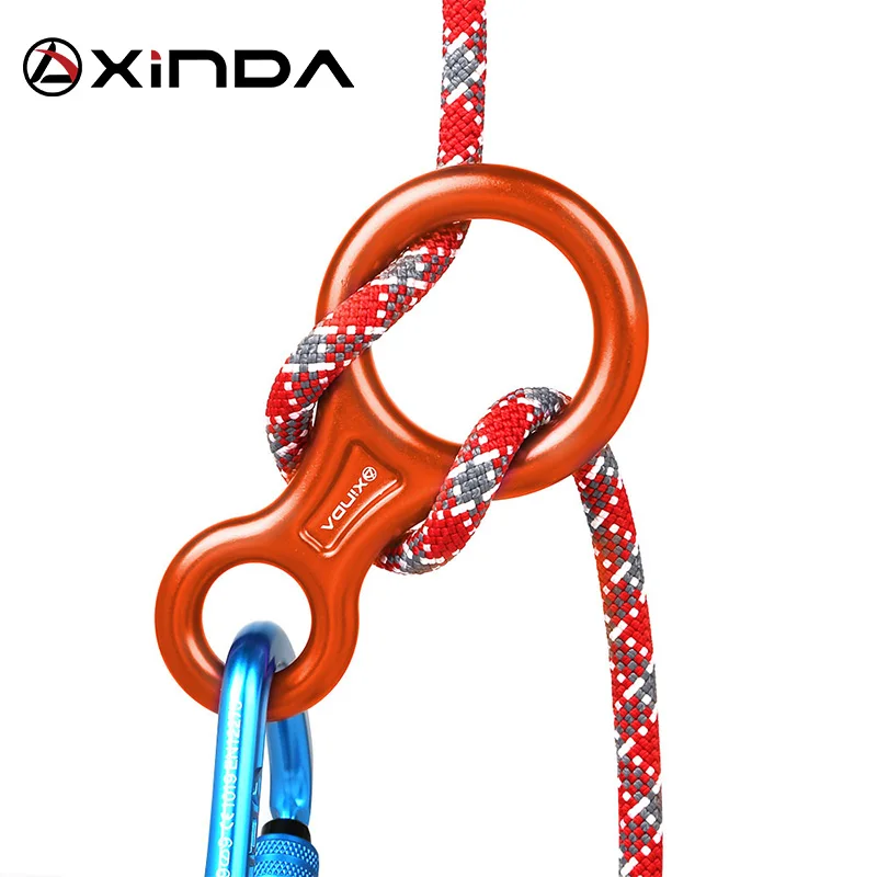 XINDA Rock Climbing 8-Shape Eight Ring Abseiling Device 45KN
