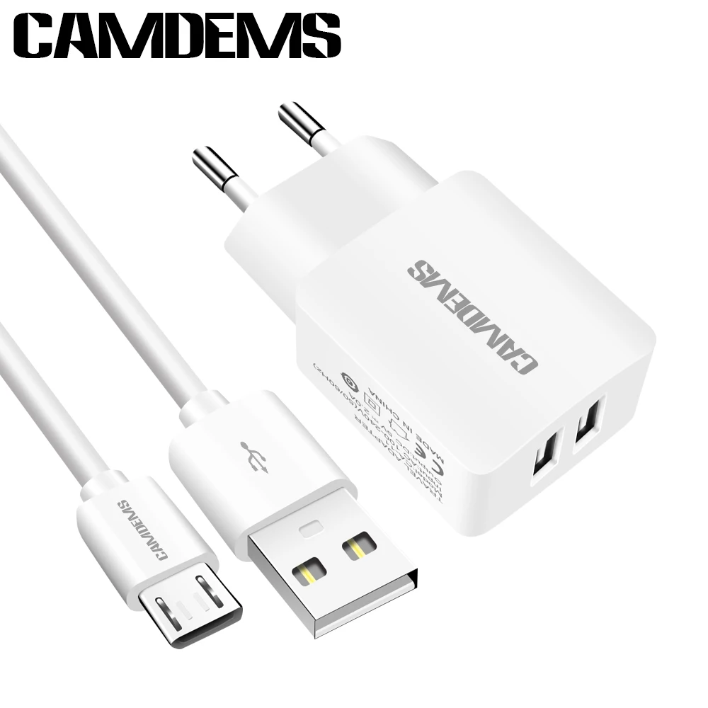 Зарядное устройство micro USB CAMDEMS для Samsung S6 S7 J7 A3 Xiaomi Lenovo LG G4+ настенные сетевые зарядные устройства EU высокого качества для путешествий