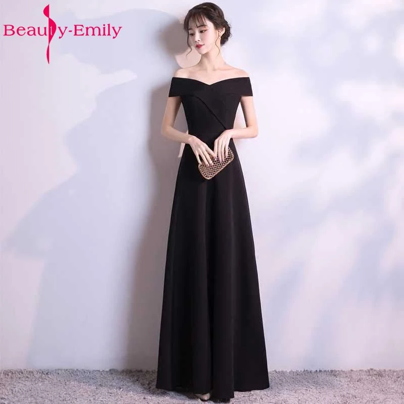 long simple black dress