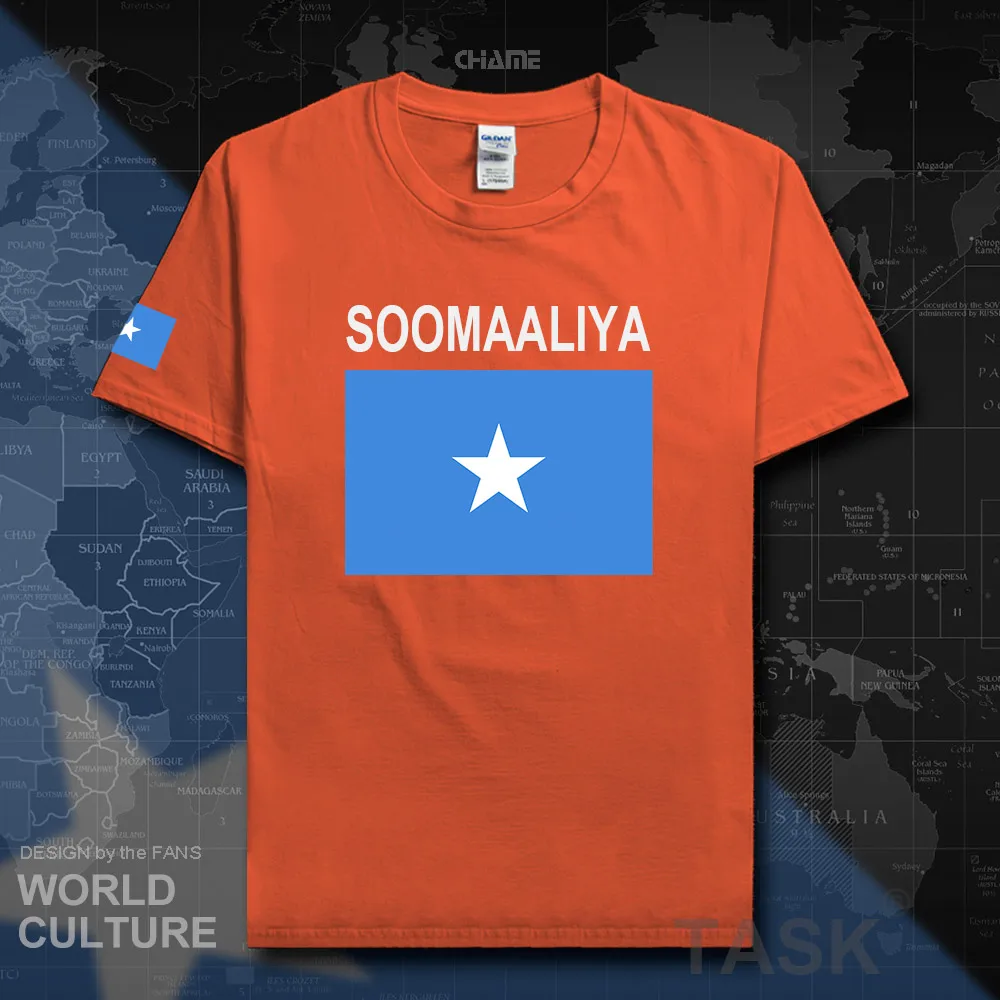 Футболка сов сомалийский флаг Soomaaliya SOM SO new 02 мода 2018 Футболки команды нации 100%