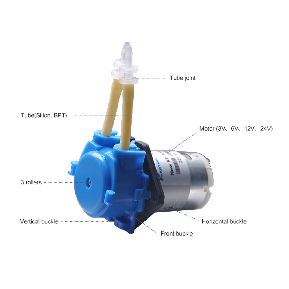Kamoer NKP высокая точность постоянного тока мотор перистальтический насос шаговый электродвигатель, миниатюрный автоматический перистальтический насос 3/6/12/24 V силиконовая трубка