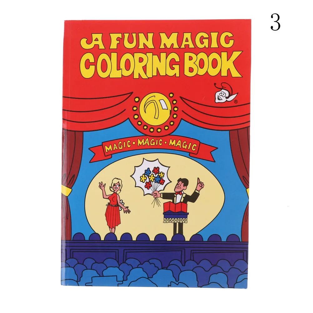 Забавная комедия волшебная раскраска эллюсионист Волшебные трюки Иллюзия детская игрушка Тур магии крупным планом уличные фокусы - Цвет: A3
