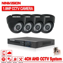 HDMI 1080PSecurity Camera System 4ch CCTV System AHD DVR Kit 4 x 720P Security Camera 1.0mp Camera Surveillance System 1TB HHDD