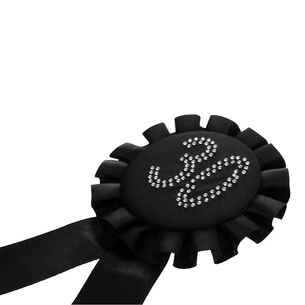 Glitter Award Ribbon Brooch Pin Number 30 Badge Rosette Hen Night Bachelorette Party Accessories