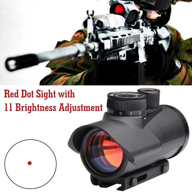 Ajuste de Brilho Montagem em Trilho para Airsoft Sight com 11 Caça Holográfica Ajuste 11mm & 20mm Monocular 1x30mm Red Dot 2 Esporte e Lazer