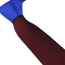 Coachella галстук Уникальный дизайнерский галстук Королевский синий Узел контрастный темно-бордовый шейный платок из микрофибры обтягивающий галстук 6 см