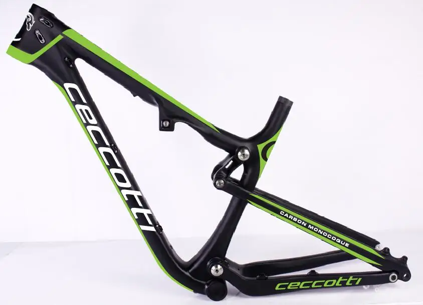 УГЛЕРОДНЫЙ велосипед RC-1 углеродное волокно для велосипеда 27.5er полностью подвесная рама углеродного волокна MTB углеродный T1000 гоночный велосипед Ceccotti - Цвет: RC-2   27ER  18