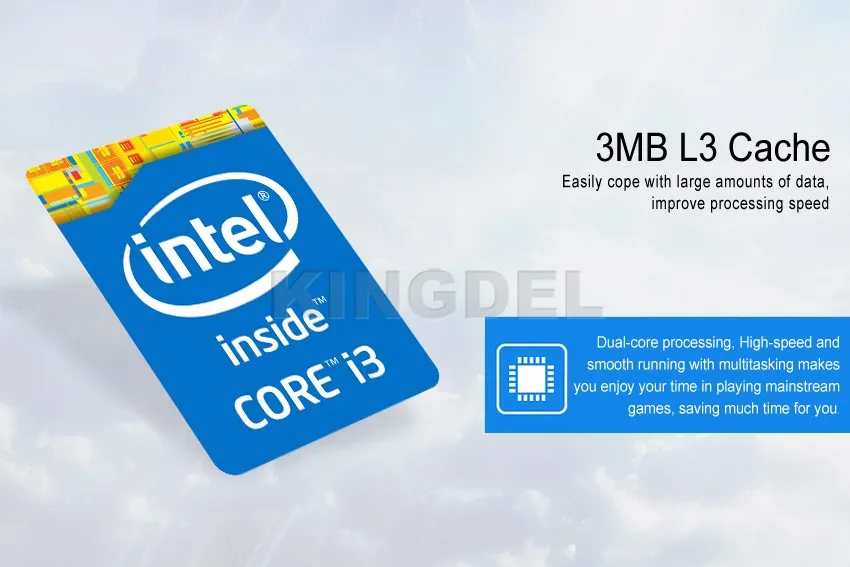2017 kingdel Новый бродуэлл corei3-5005u безвентиляторный мини-компьютер с 4 К HTPC Intel HD Графика 5500 игр PC ультра ТВ box неттоп