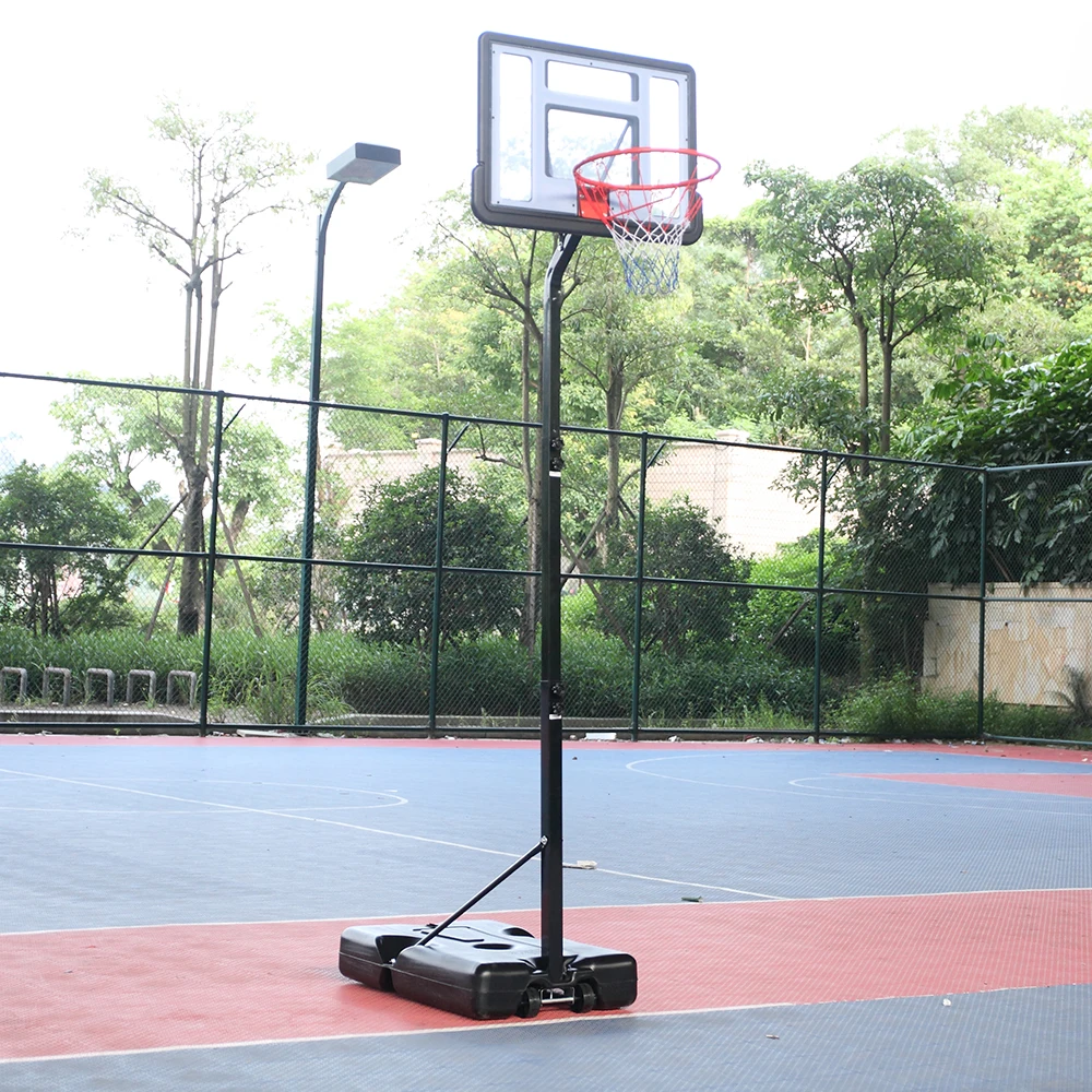США склад 2,1-2,6 м баскетбольная система баскетбольный обруч регулируемый портативный съемный подростковый ПВХ прозрачная задняя панель