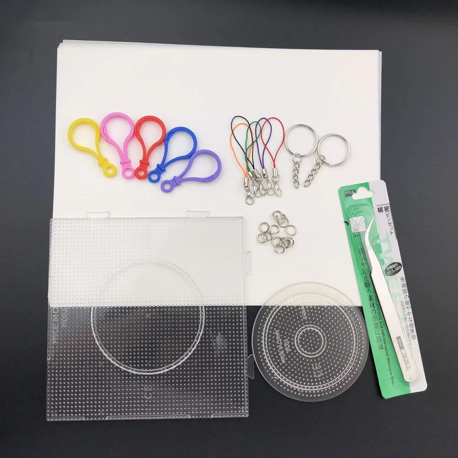 2.6mm perler beads Pegboard Ironing Paper tweezers Chain Rope Tools