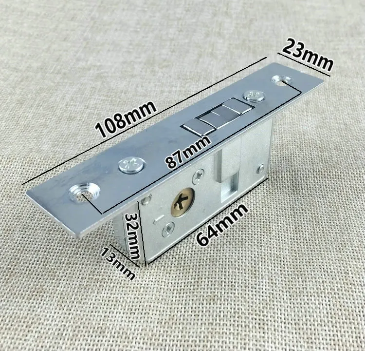 Cerradura Invisible/mortaja, cerradura de gancho de puerta de tracción, cuerpo de cerradura de aleación, para puerta de vidrio enmarcada, fuerte, duradero, herrajes para puerta